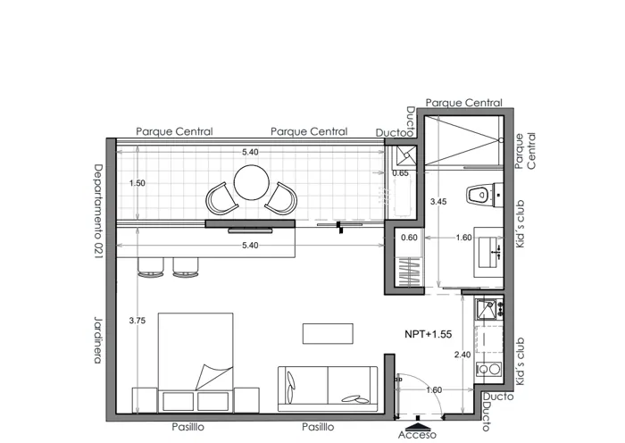 Plano de Depto. 022, Costa Celeste