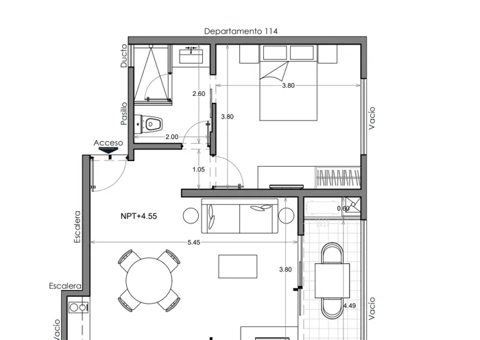 Plano de Depto. 115, Costa Celeste