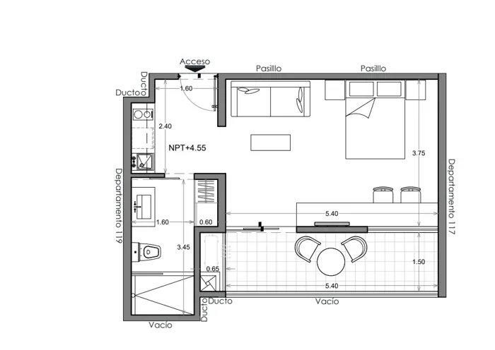 Plano de Depto. 118, Costa Celeste