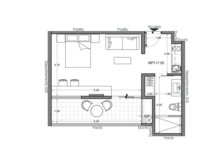 Plano de Depto. 219, Costa Celeste
