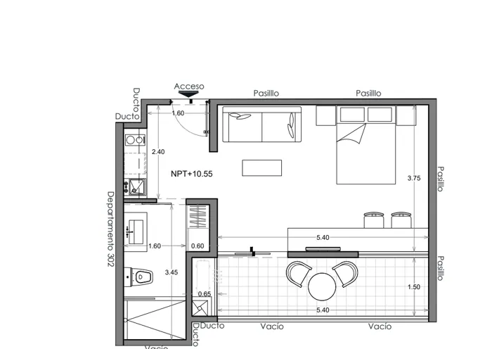 Plano de Depto. 301, Costa Celeste