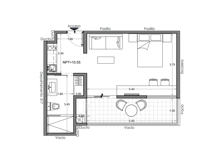 Plano de Depto. 316, Costa Celeste
