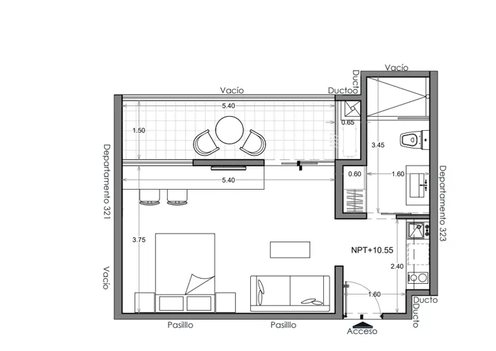 Plano de Depto. 322, Costa Celeste