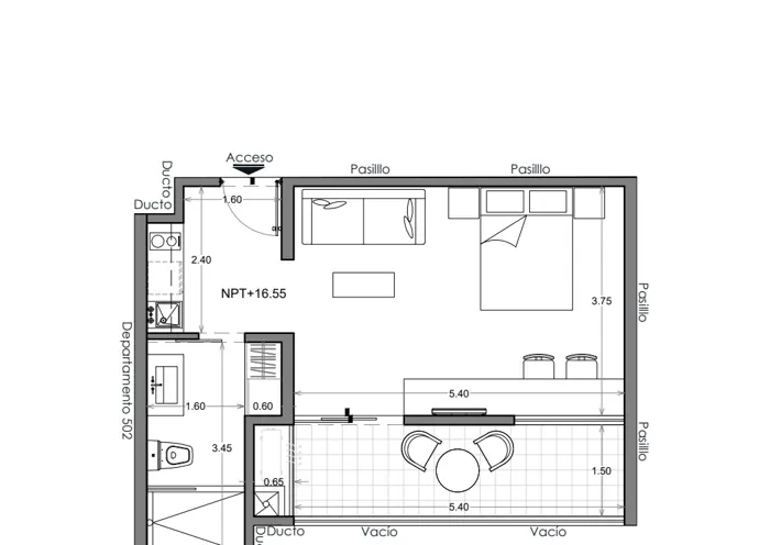 Plano de Depto. 501, Costa Celeste