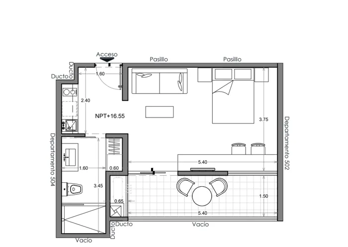 Plano de Depto. 503, Costa Celeste