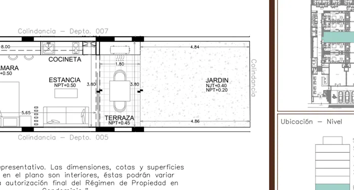 Plano de Depto. 006, Studio 34