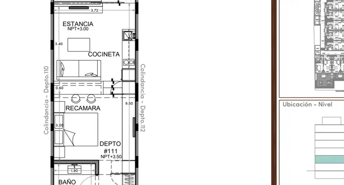 Plano de Depto. 111, Studio 34